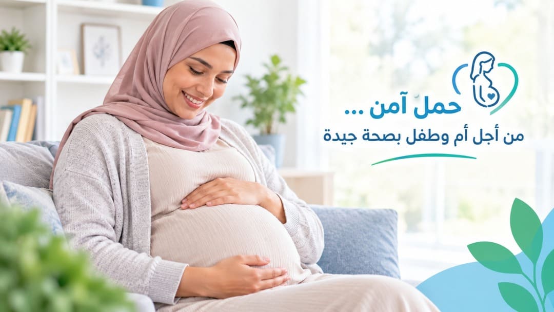 حمل آمن من أجل أم وطفل بصحة جيدة: امرأة حامل في منزلها
